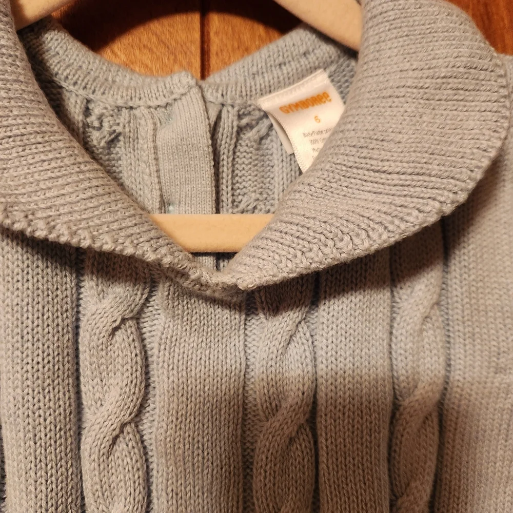 Gymboree Light Blue Cable Knit Sweater Dress, Size 6, NWT